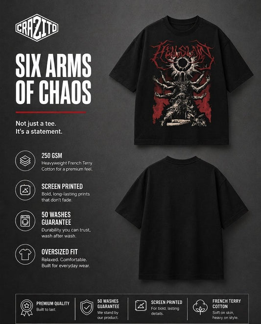 SIX ARM OF CHAOS OVERSIZE T-SHIRT