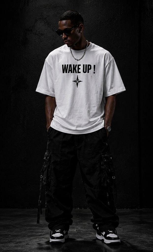 "WAKE UP TEE" Oversized T-Shirt